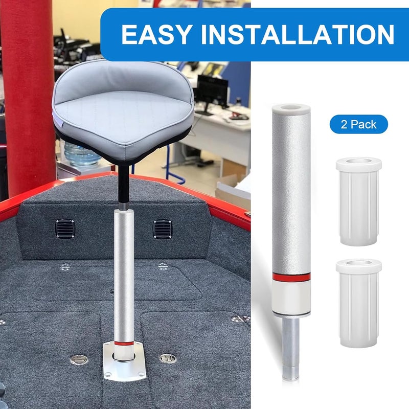 Magluv SP-201 غلاف نايلون أبيض بديل لعمود Attwood Swivl-Eze - عمود قاعدة مقعد نايلون أبيض 3/4" دبابيس قارب بحري، عبوة 2 - Image 5